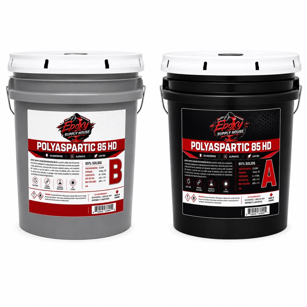 Polyaspartic 85 HD 10GAL A+B Kit